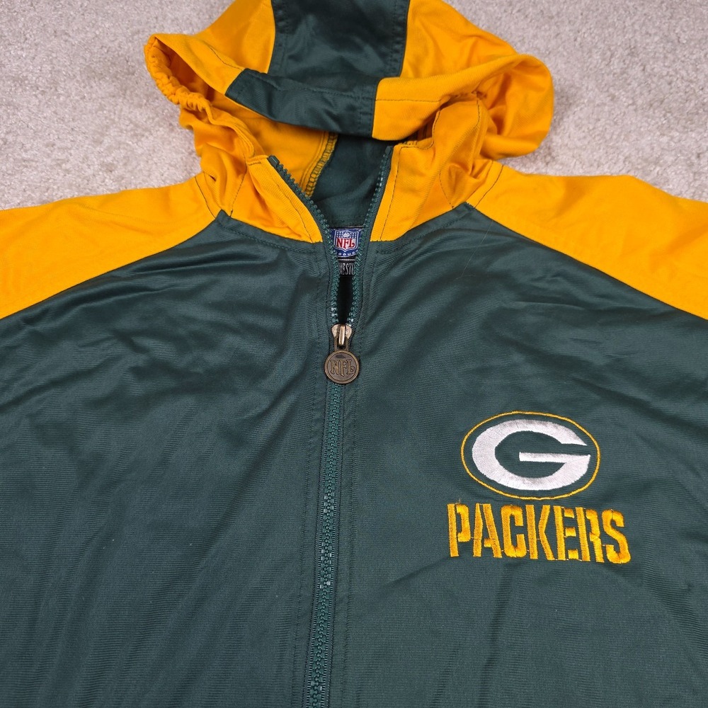 Genuine Stuff Green Bay Packers NFL Hooded Jacket Kids L Multicolor Full Zip